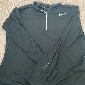 Black Nike quarter zip running top